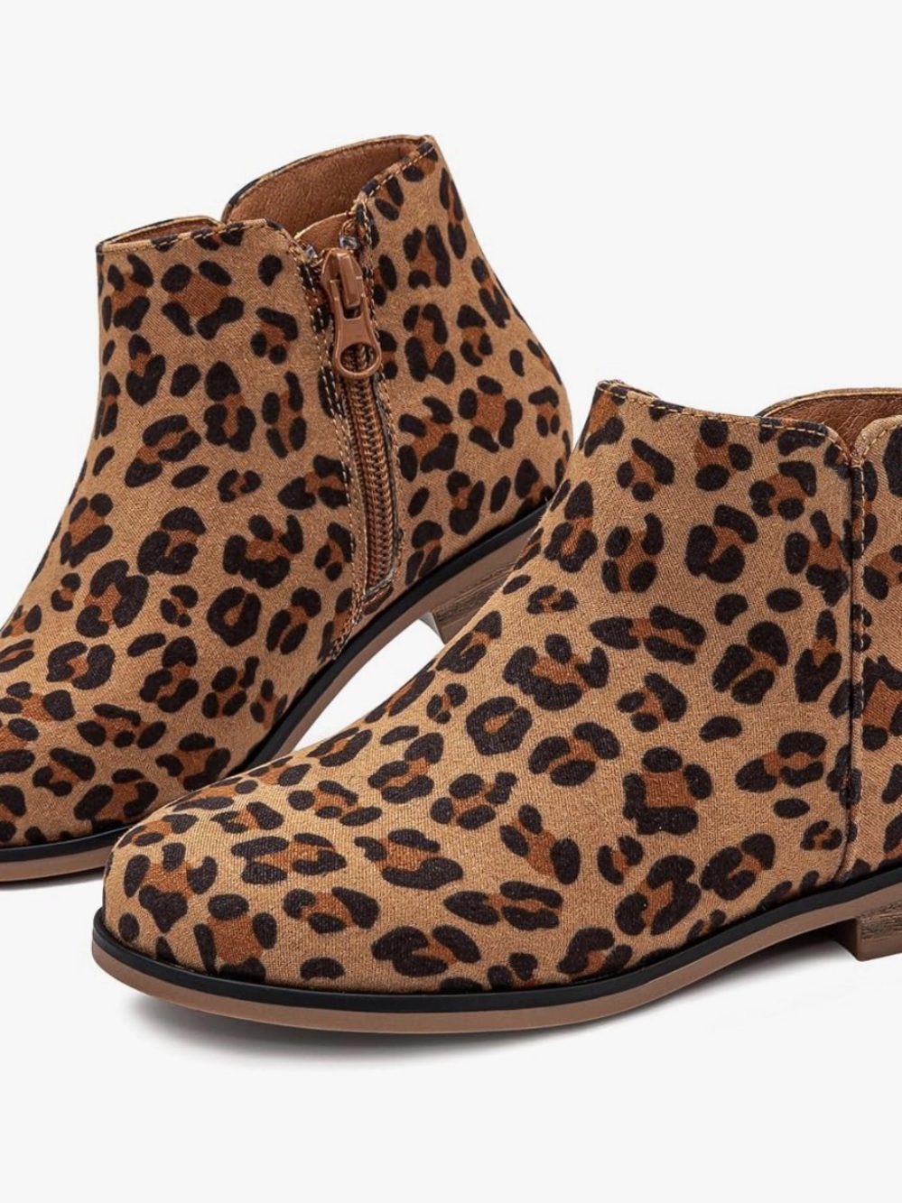Cat & Jack Leopard Print Ankle Boots - Brown